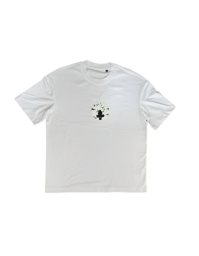 Tricou Brodat Itachi Full Moon - Naruto - imagine 2