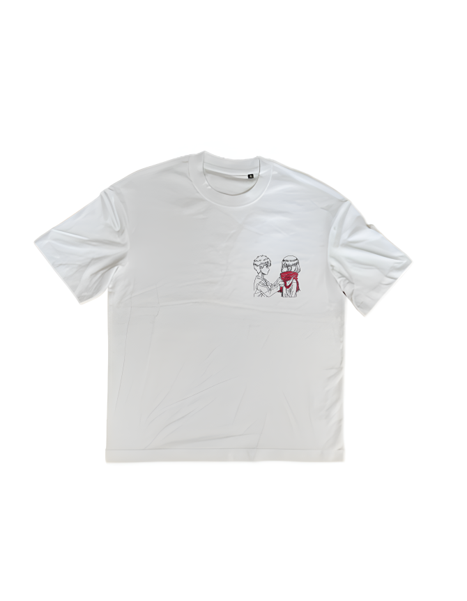 Tricou brodat Eren si Mikasa - Attack on Titan - imagine 2