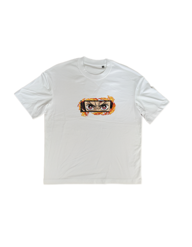 Tricou brodat Tanjiro Kamado Eyes - Demon Slayer - imagine 2