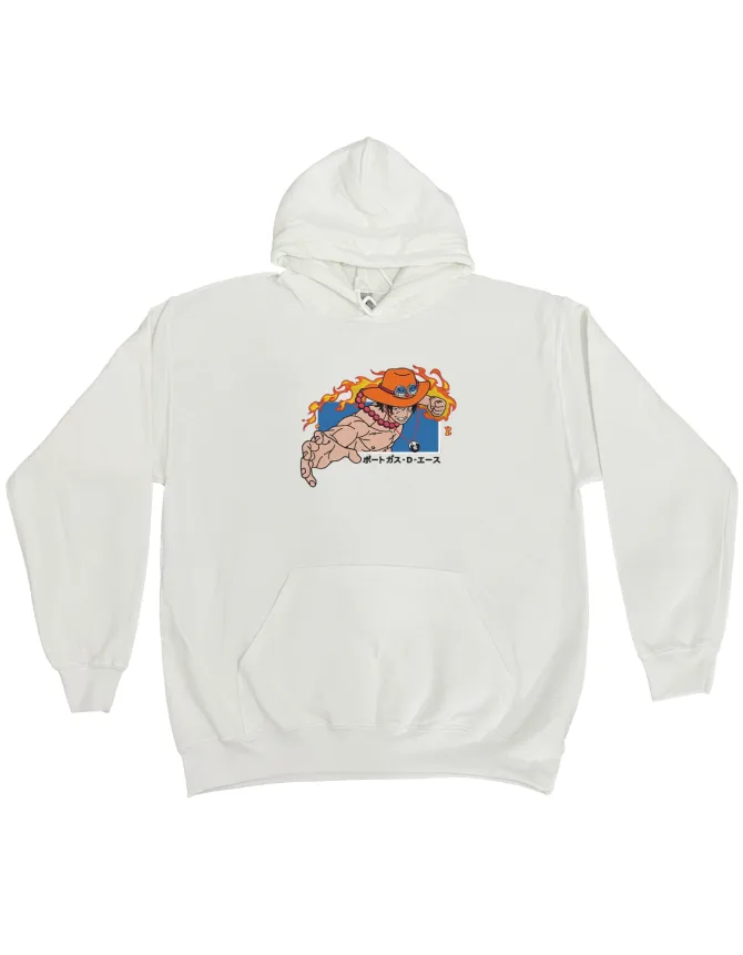 Hanorac Ace Mera-Mera – One Piece - imagine 2