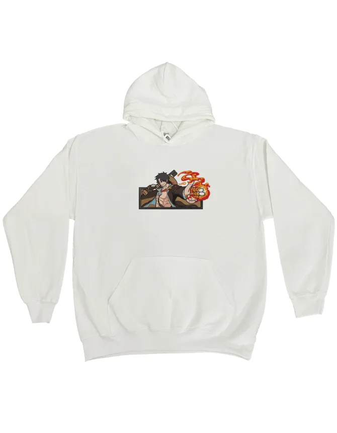 Hanorac brodat Portgas D Ace Border - One Piece - imagine 2