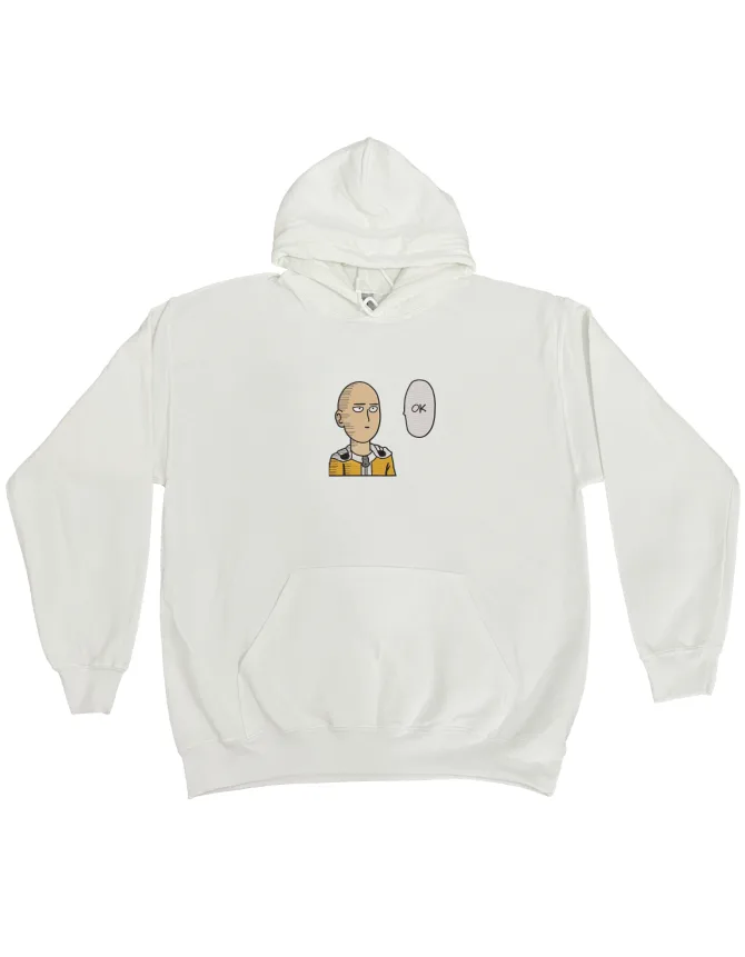 Hanorac Saitama „ok” – One Punch Man - imagine 2