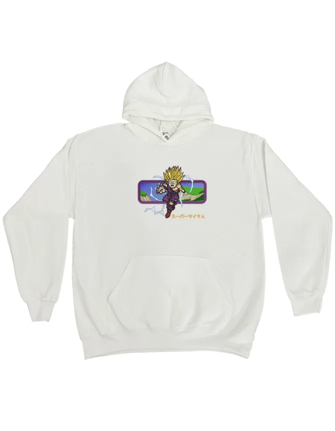 Hanorac brodat Gohan SSJ2 Dragon Ball - imagine 2