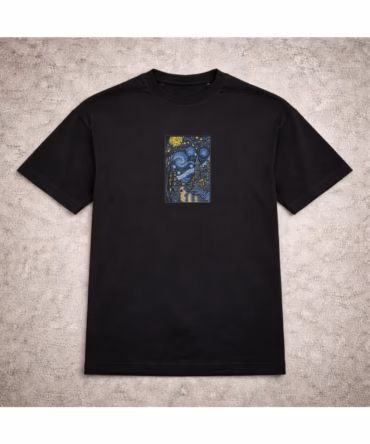 Tricou Brodat „The Starry Night” V2