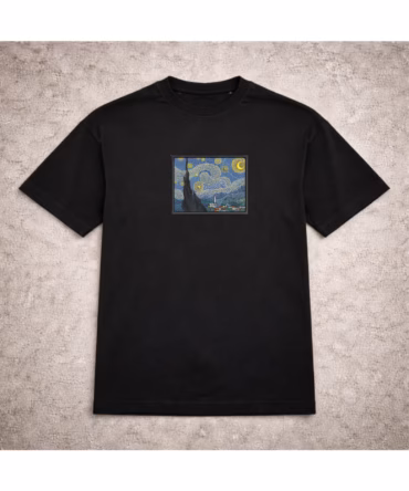 Tricou Brodat „The Starry Night”