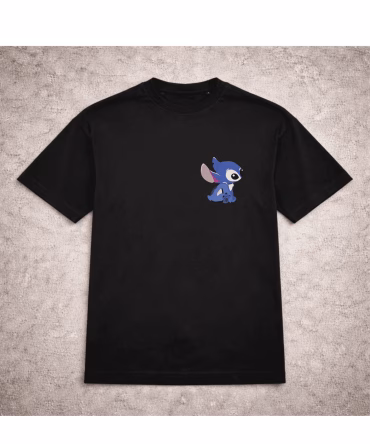 Set tricouri brodate cuplu Stitch si Angel