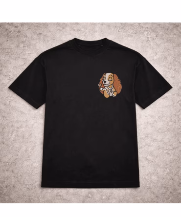 Set tricouri brodate cuplu Doamna si Vagabondul