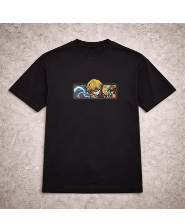 Tricou brodat Zenitsu Thunder Demon Slayer V2