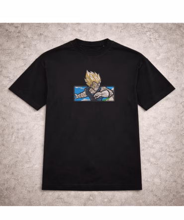 Tricou brodat Majin Vegeta Border - Dragon Ball