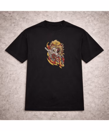 Tricou brodat Kyojuro Rengoku Demon Slayer
