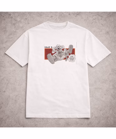 Tricou brodat Luffy Gear 5 One Piece