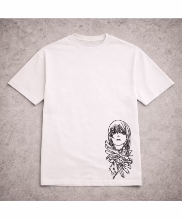 Tricou brodat Makima Outline Chainsaw Man