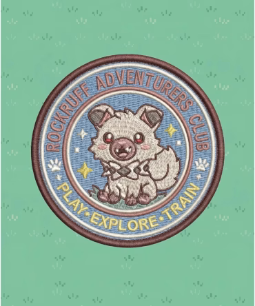Patch brodat Rockruff Pokemon