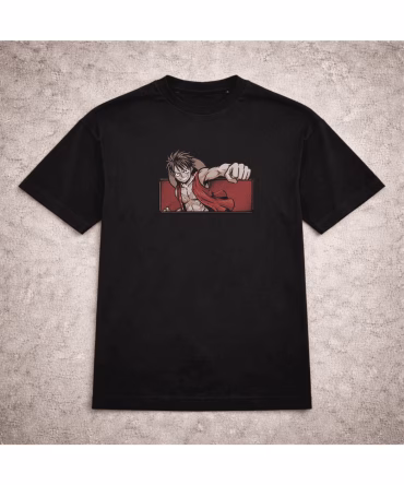 Tricou brodat Luffy Border One Piece