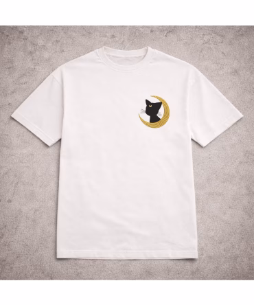 Tricou brodat Sailor Moon Cat