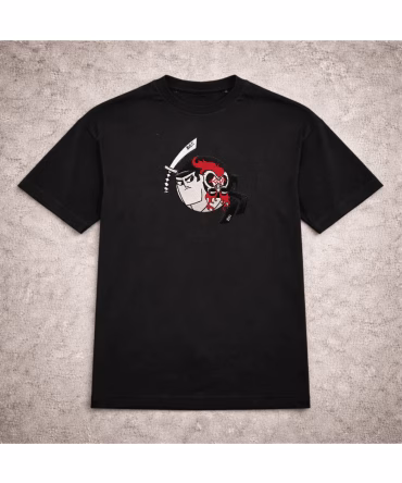 Tricou brodat Samurai Jack & Aku
