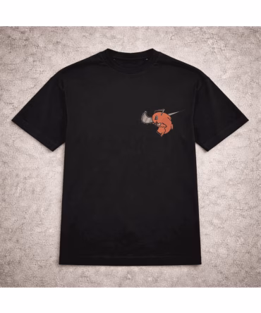 Tricou brodat Pochita Pose Chainsaw Man