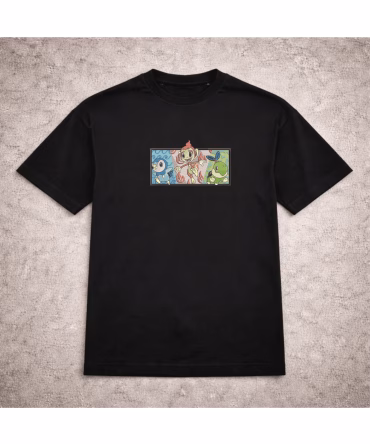 Tricou brodat Starter Pokemon